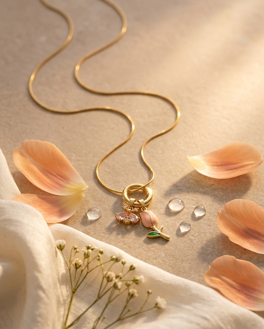 Tulip charm necklace