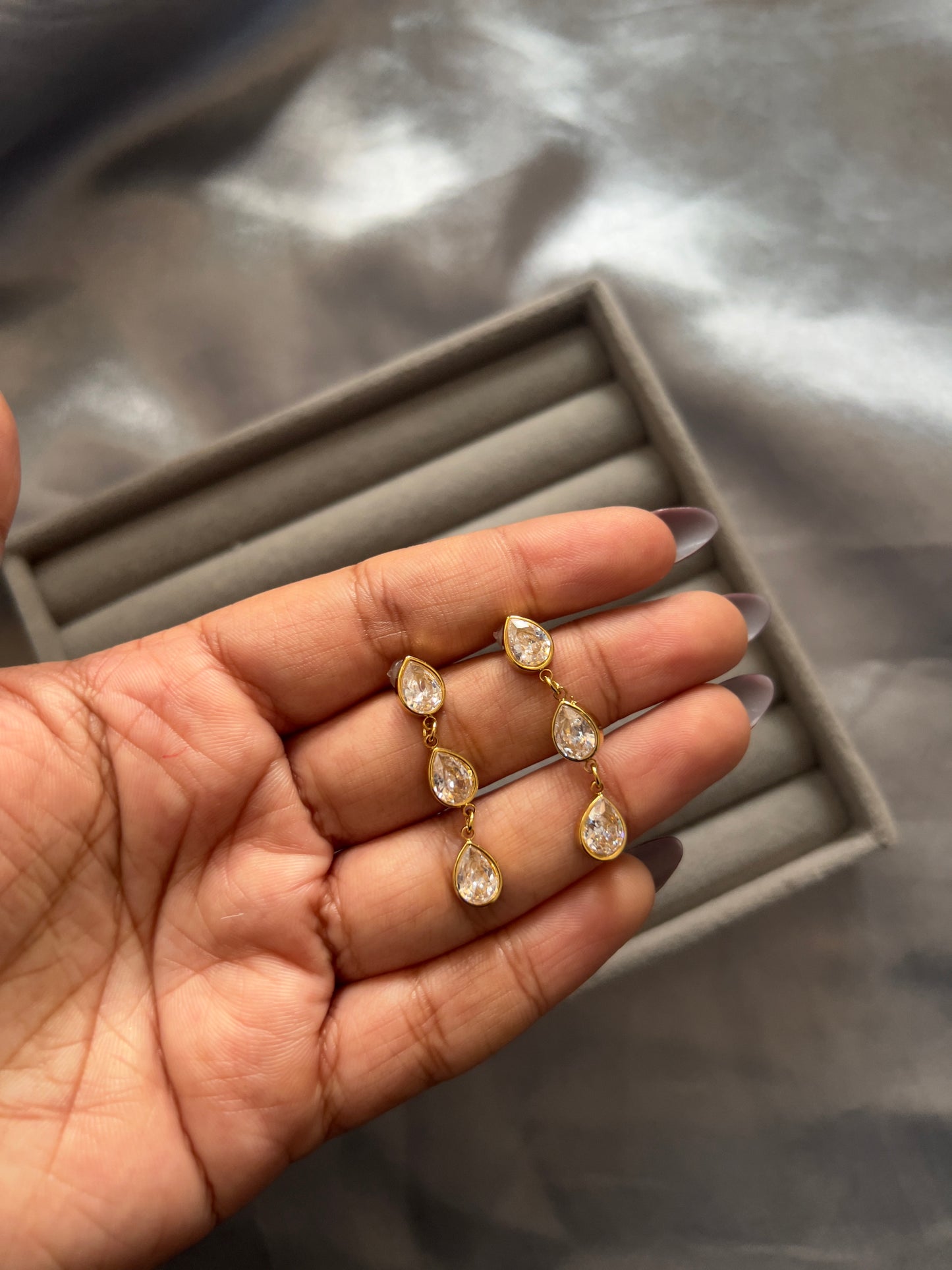 Crystal Teardrop Earrings