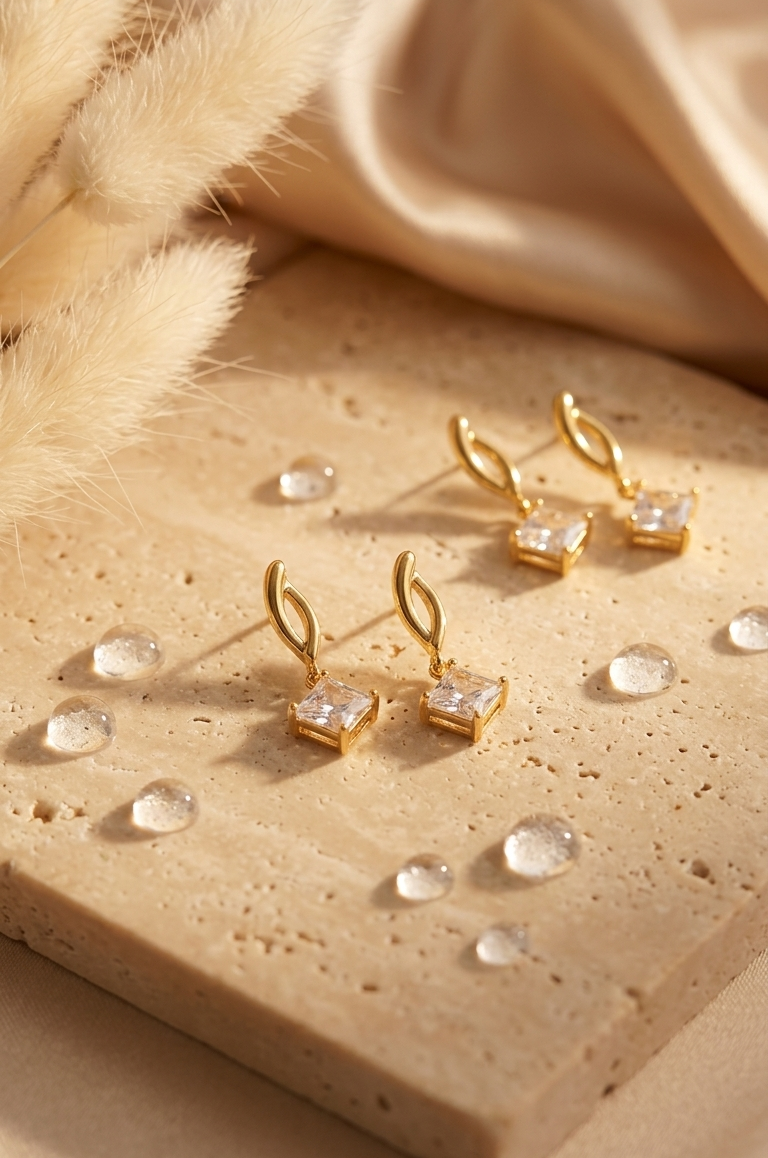 Icy drop earrings