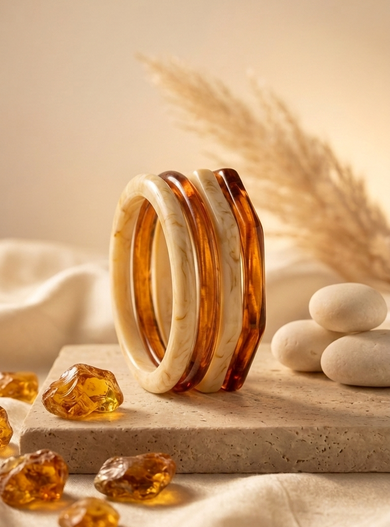 Sahara Resin bangle set