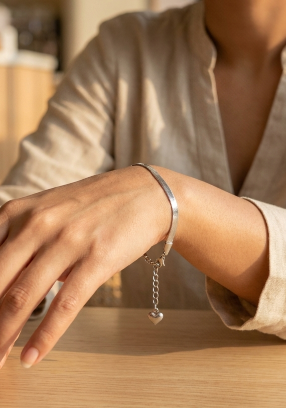 Silver snake bracelet