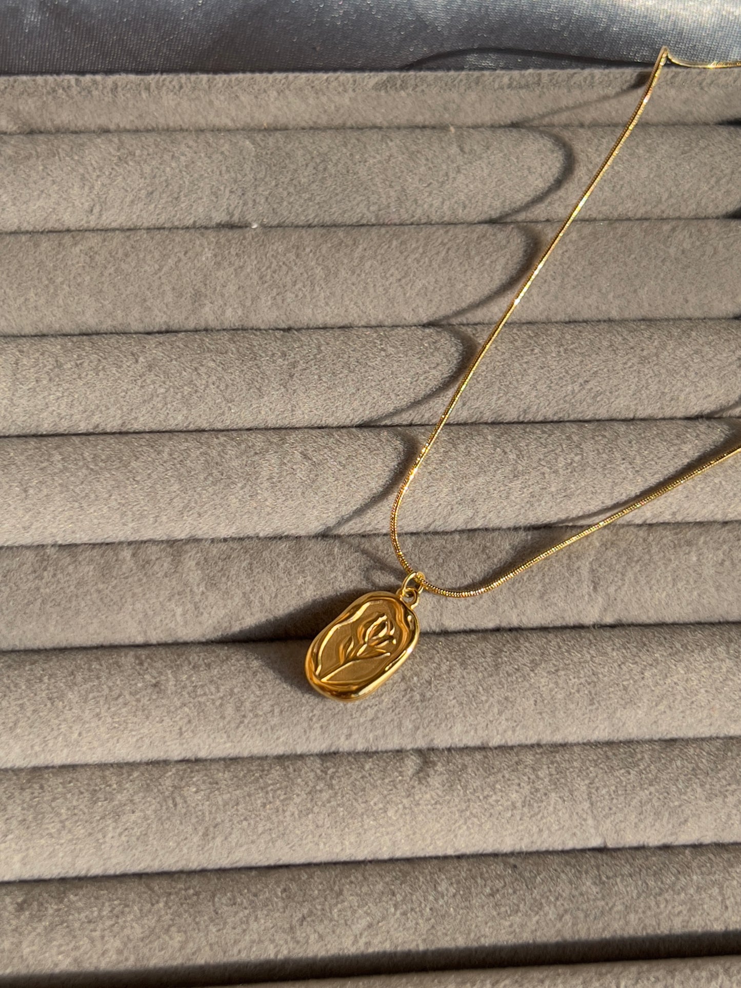 Gold Rose Pendent