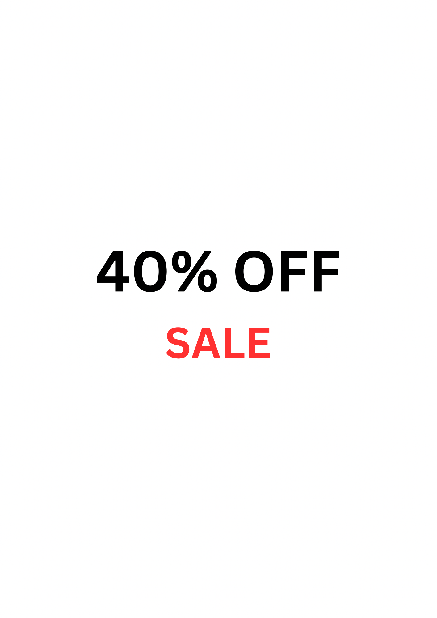40% OFF SALE