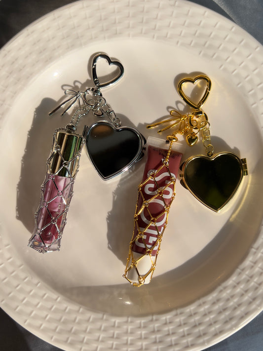 Lipgloss holder keychain