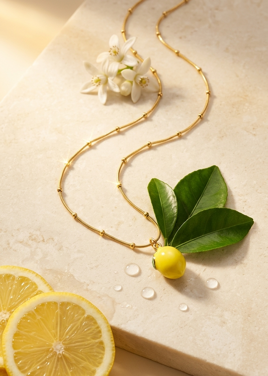 Mango charm necklace