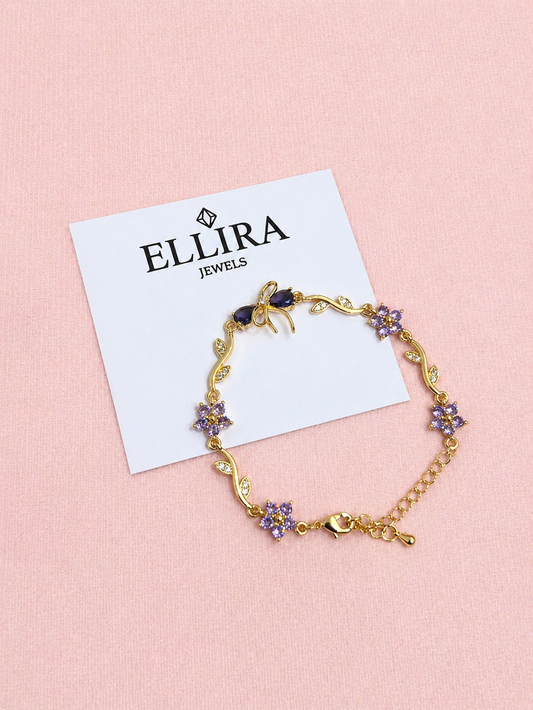Floral bow bracelet