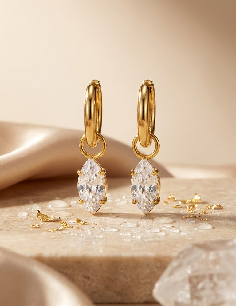 Marquise hoops