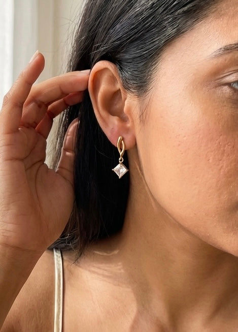 Icy drop earrings