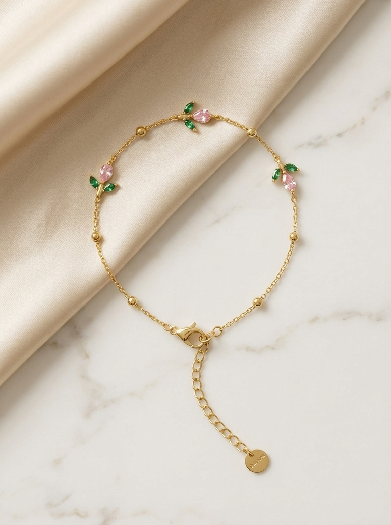 Dainty tulip bracelet