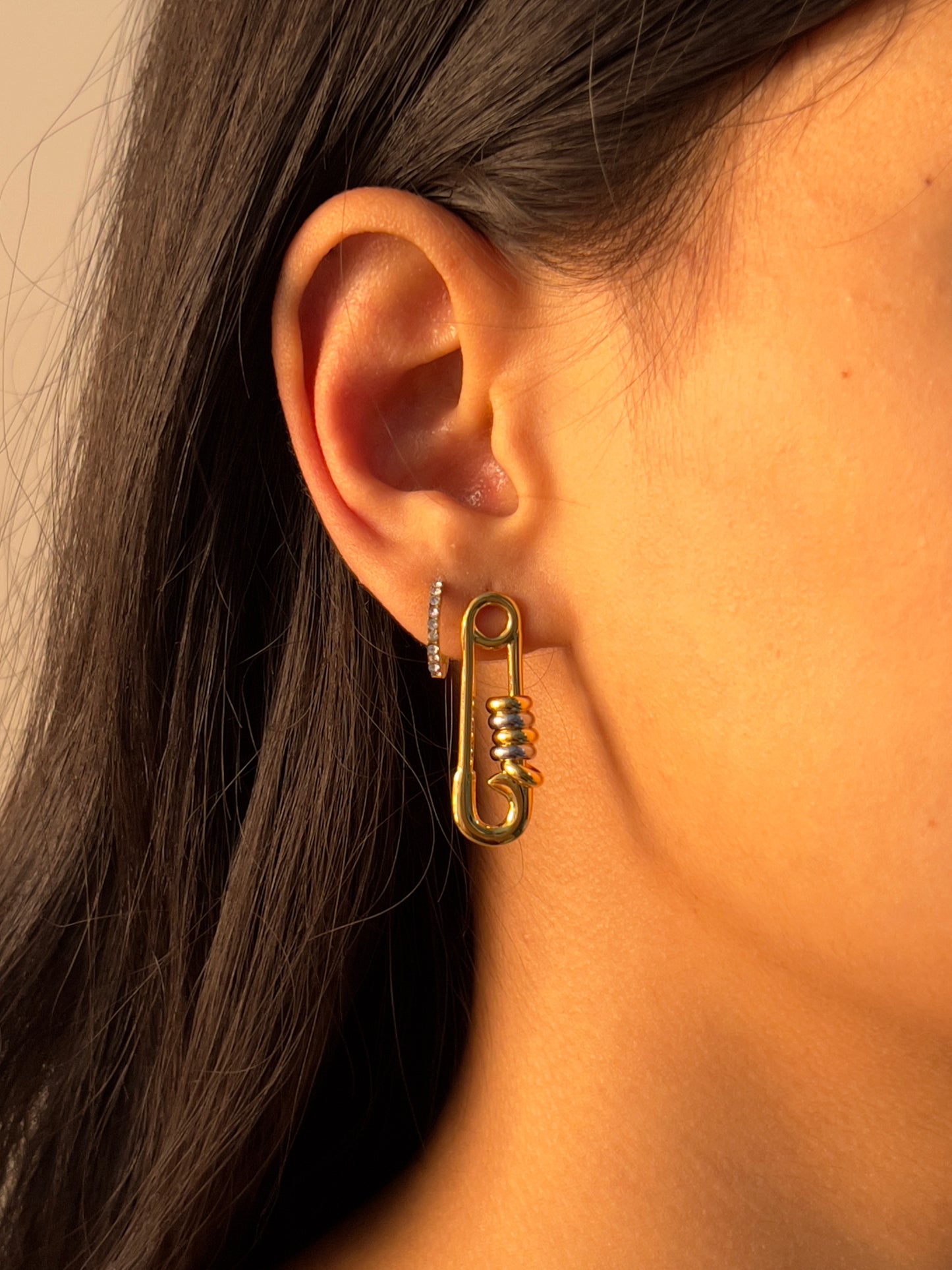 Edge pin earrings
