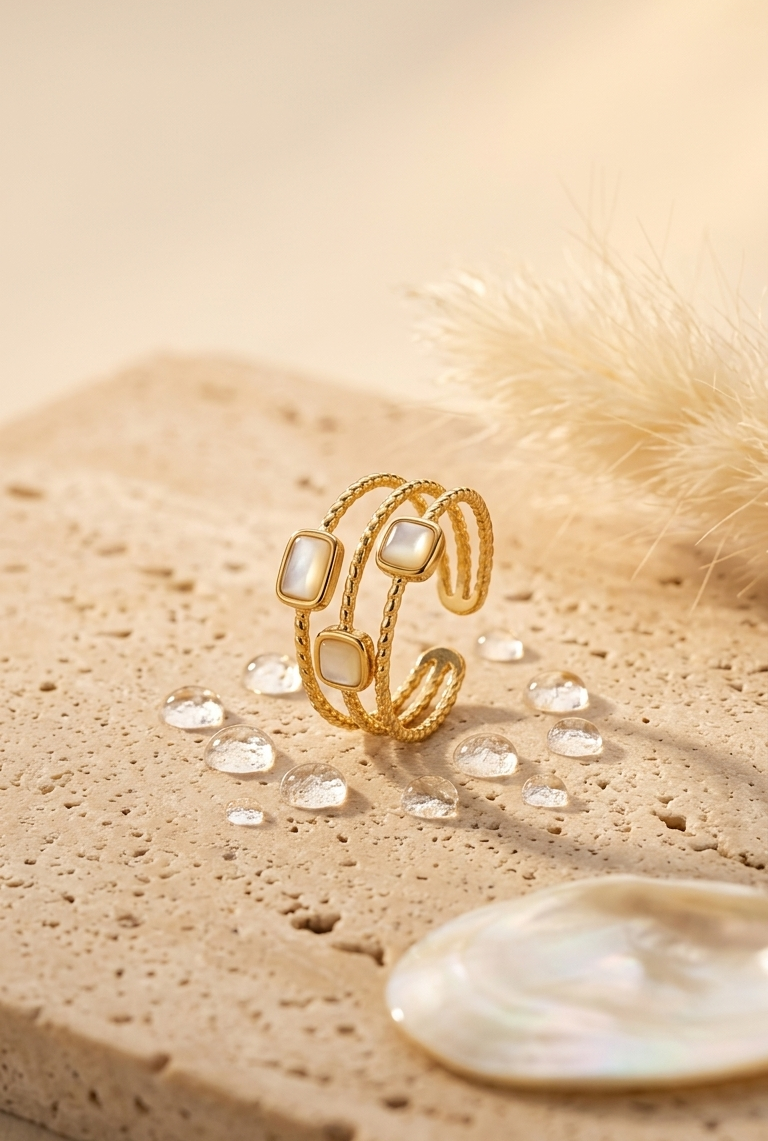 Luna pearl ring