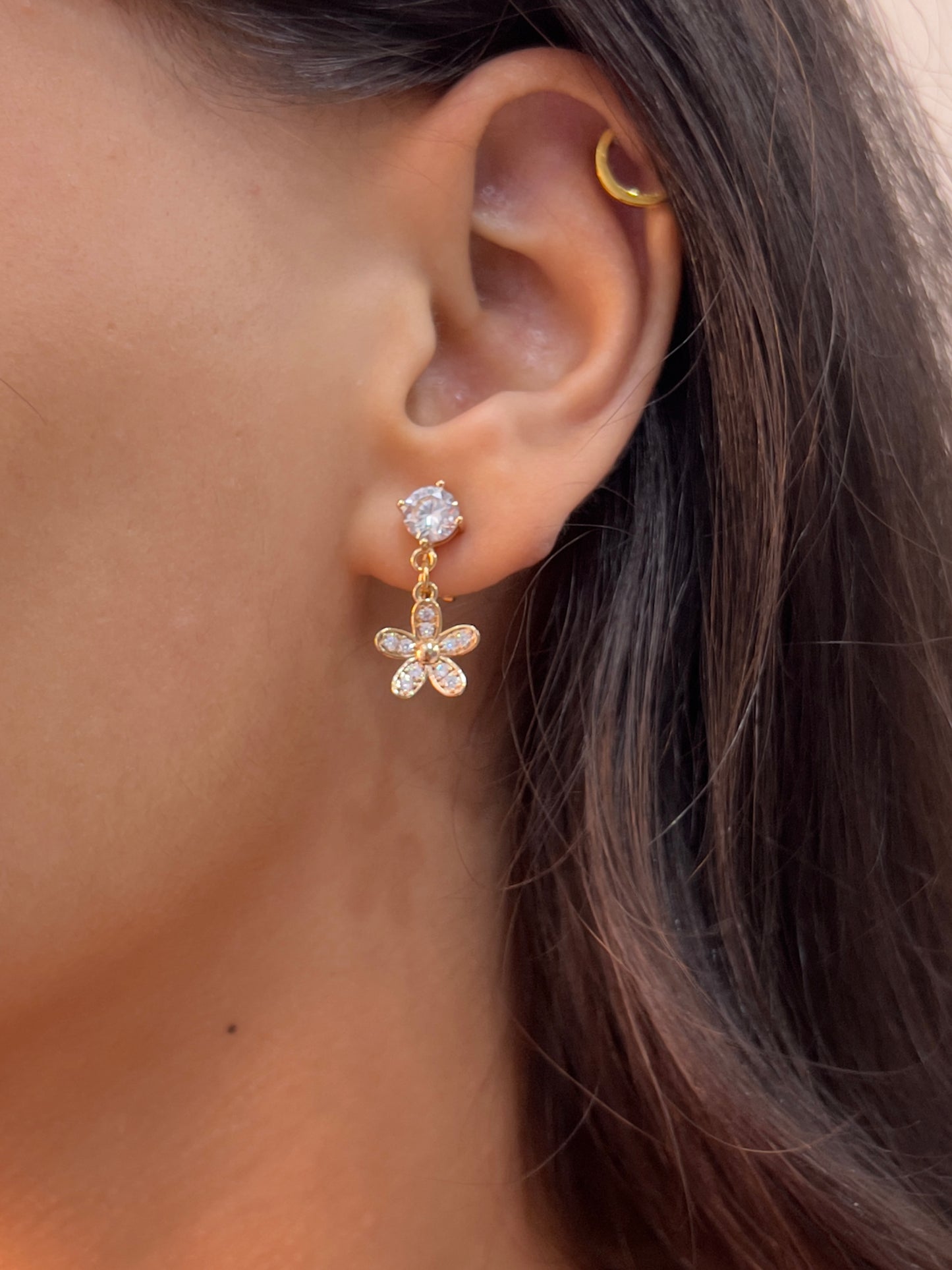 Crystal Petal Earrings