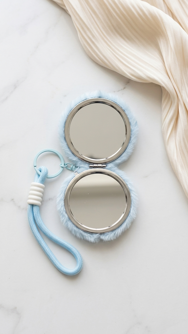 Croissant Mirror bag charm