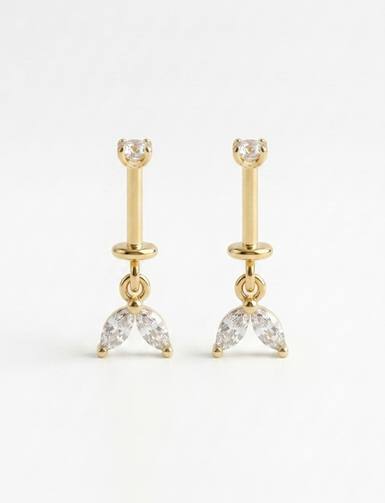 Starlit drop piercing