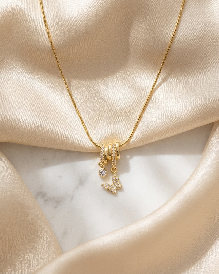 Butterfly kiss necklace