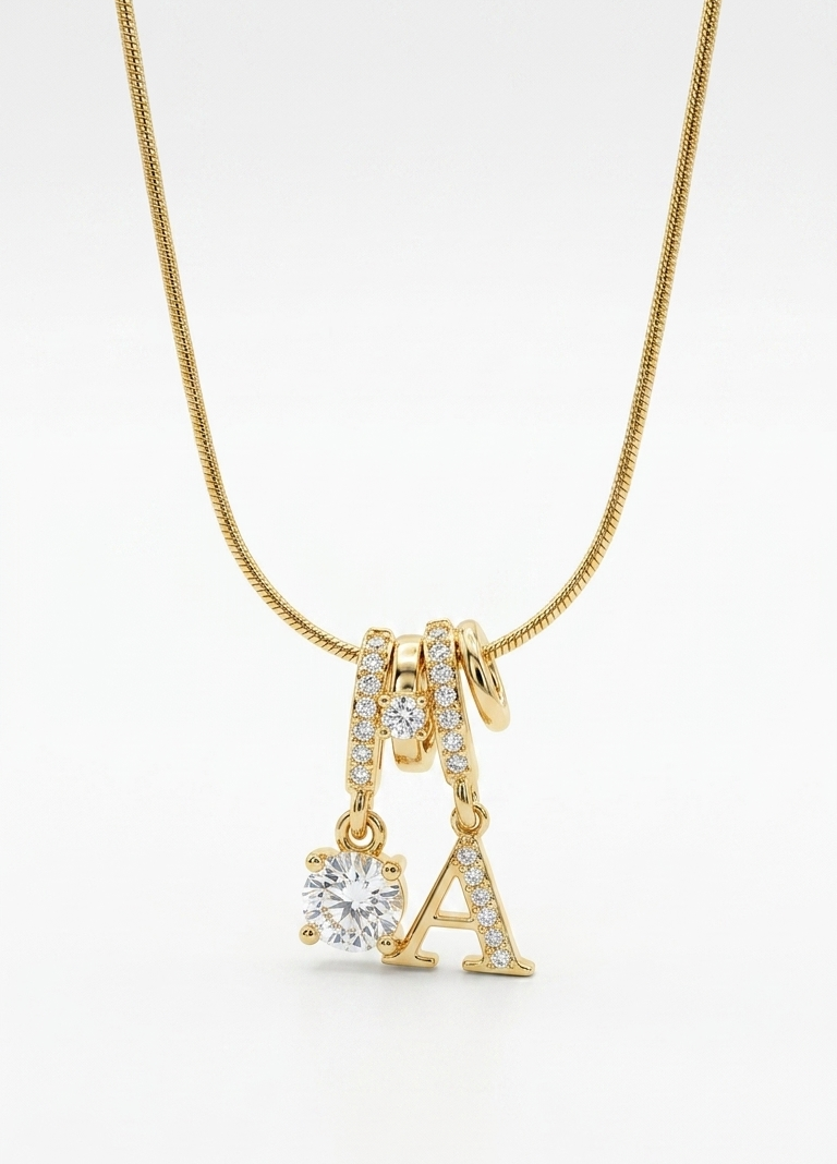 Initial glow necklace