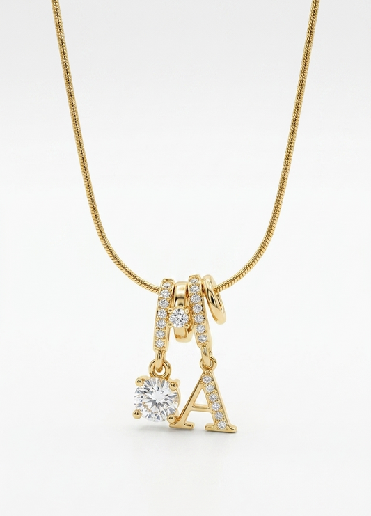 Initial glow necklace