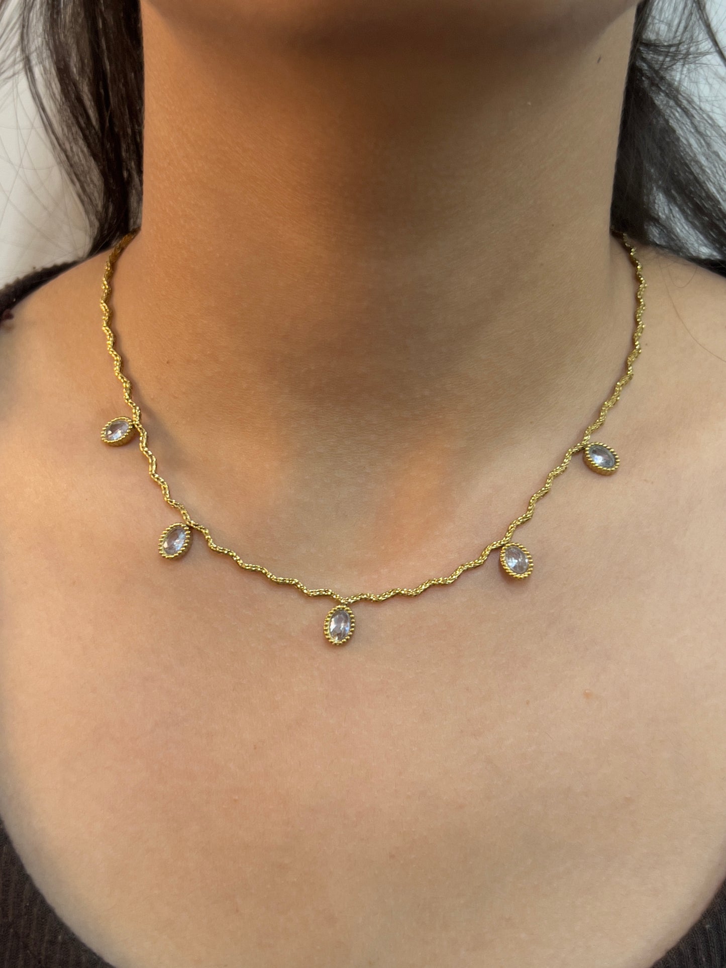 Ripple charm necklace