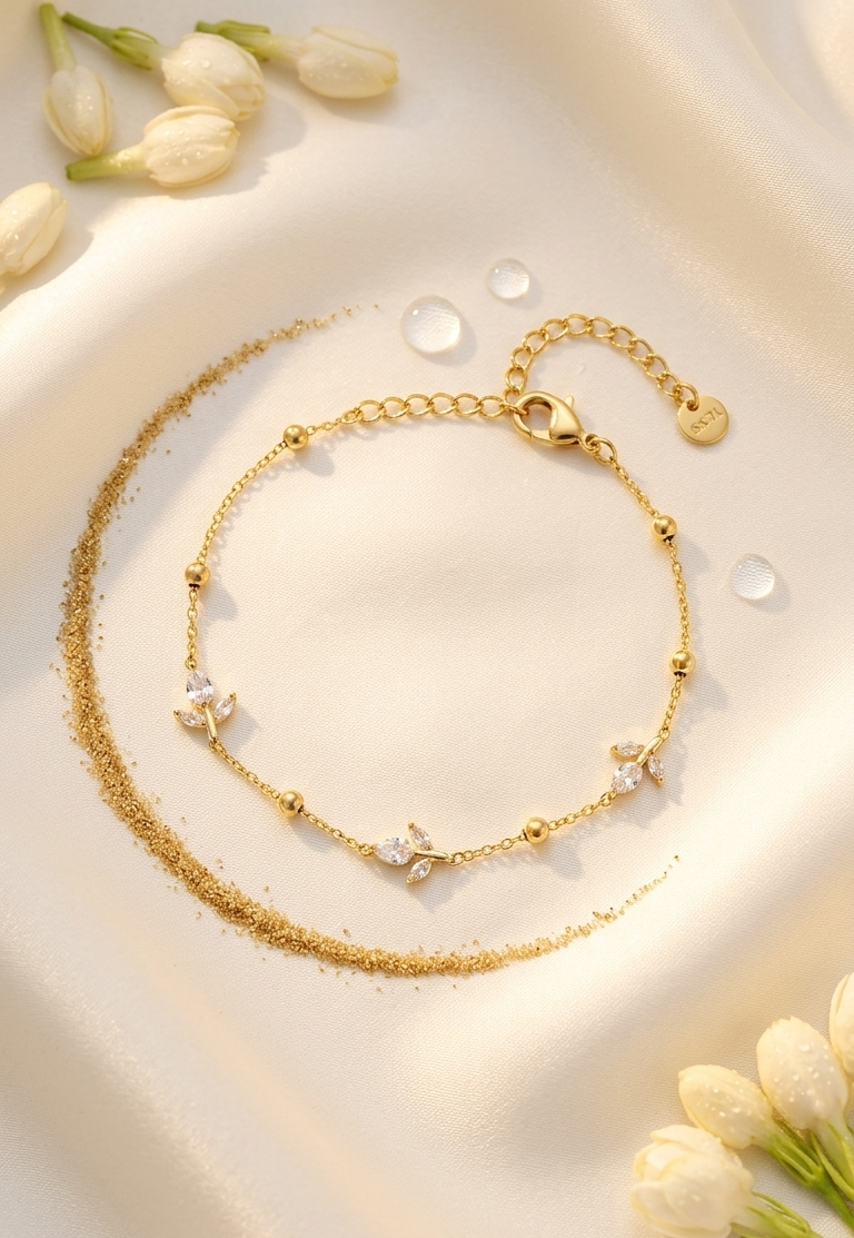 Dainty tulip bracelet