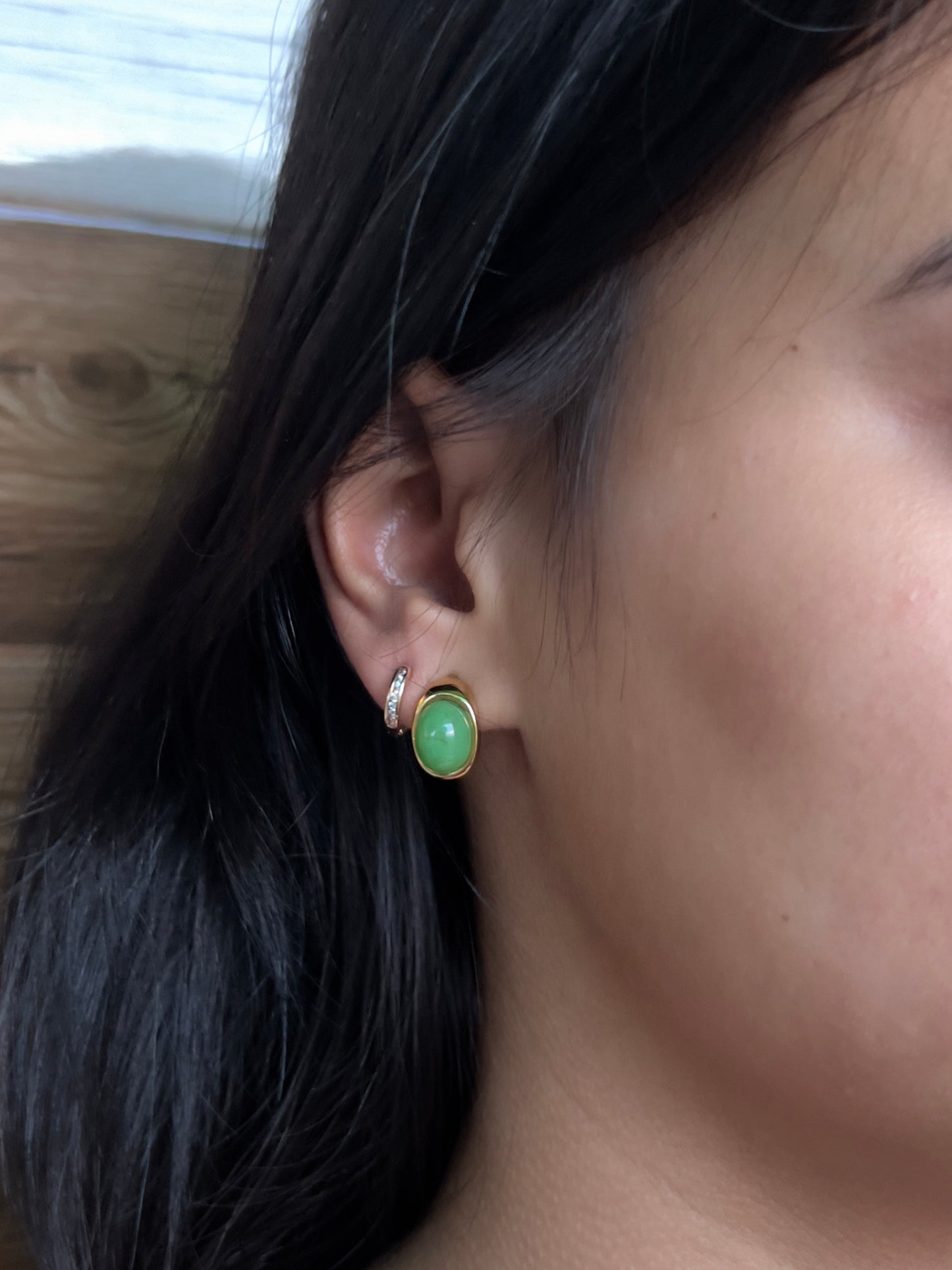 Emerald Aura Studs