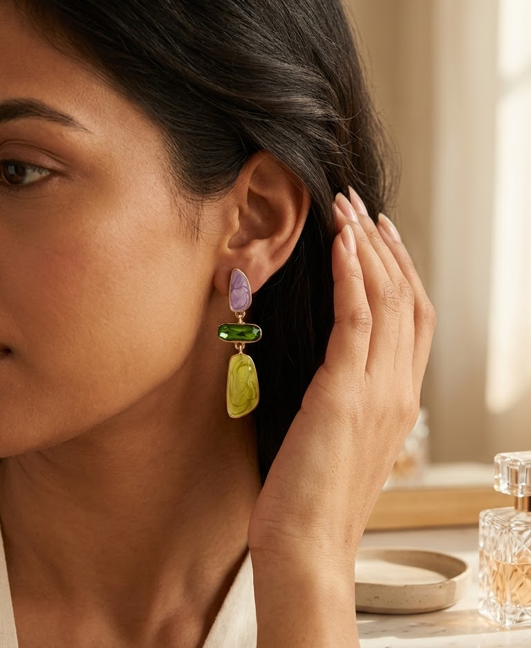 Marble muse earrings