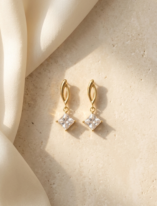 Icy drop earrings