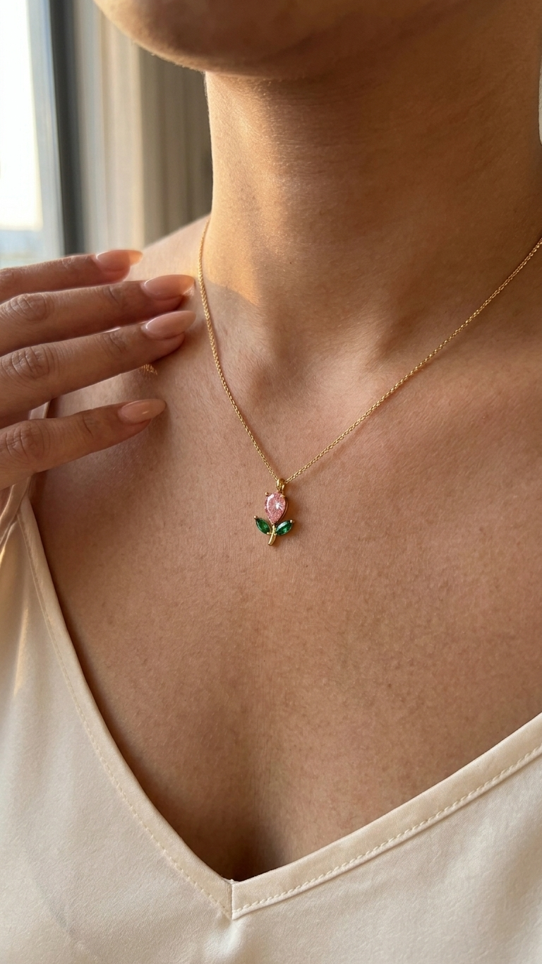 Tulip glow necklace