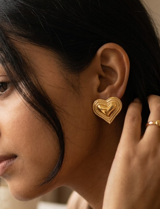 Love stud earrings