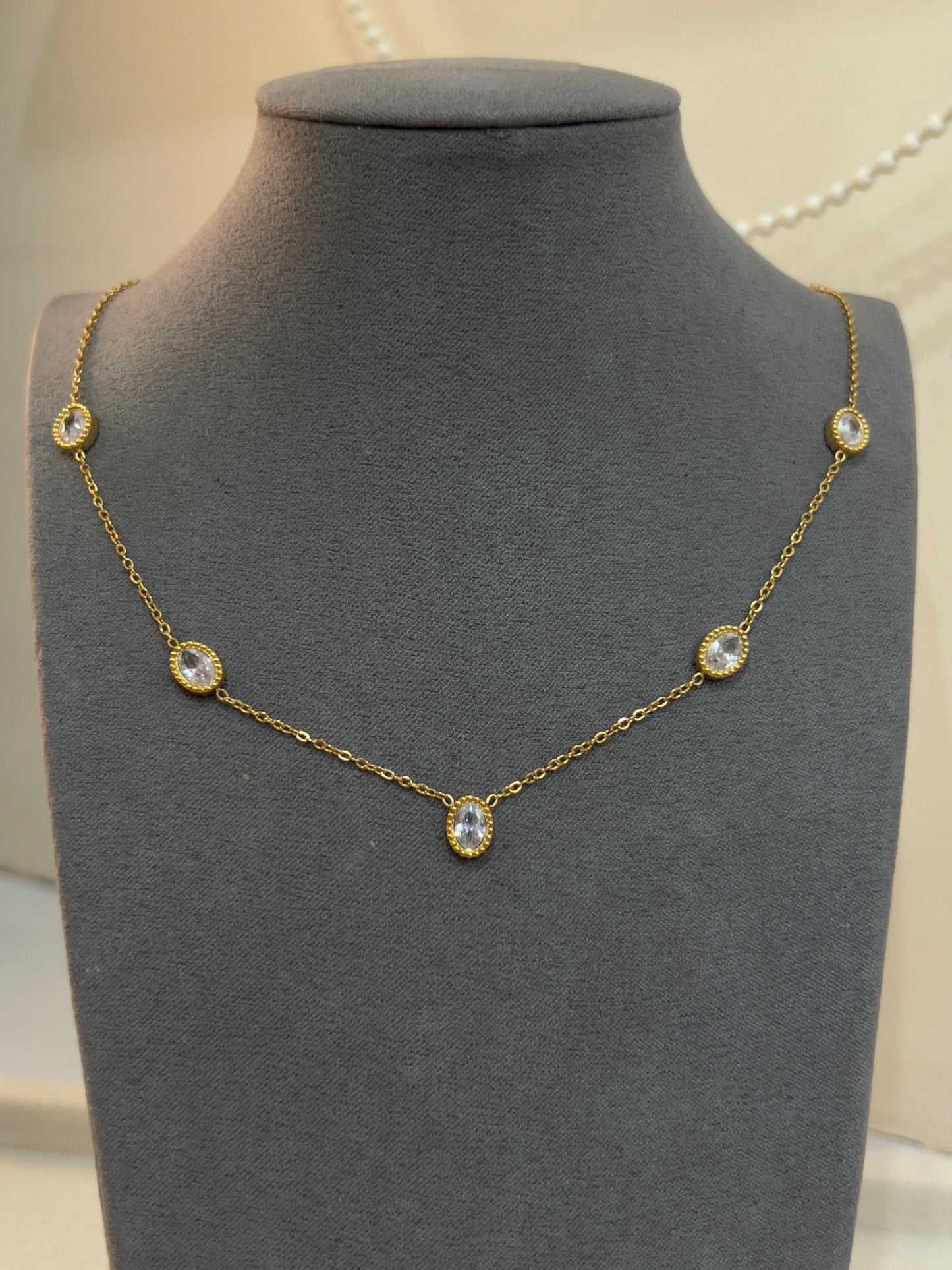 Crystal charm necklace
