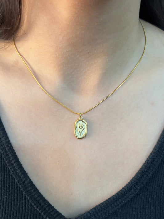 Gold Rose Pendent