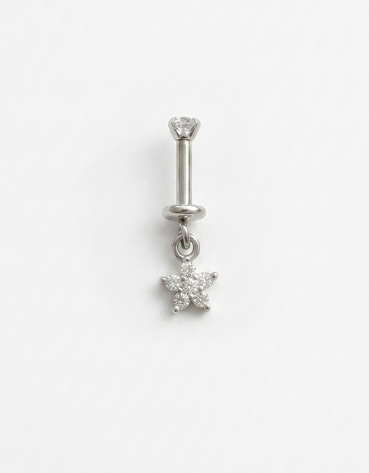 Silver bloom piercing