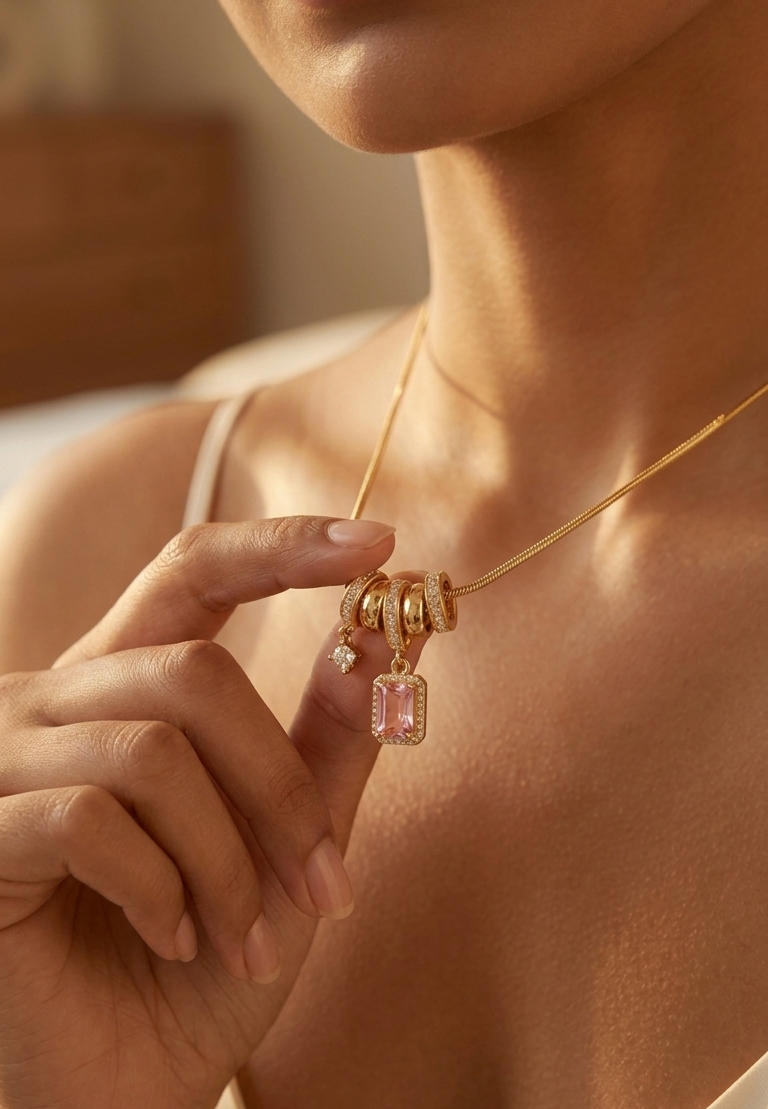 Blush keepsake necklace