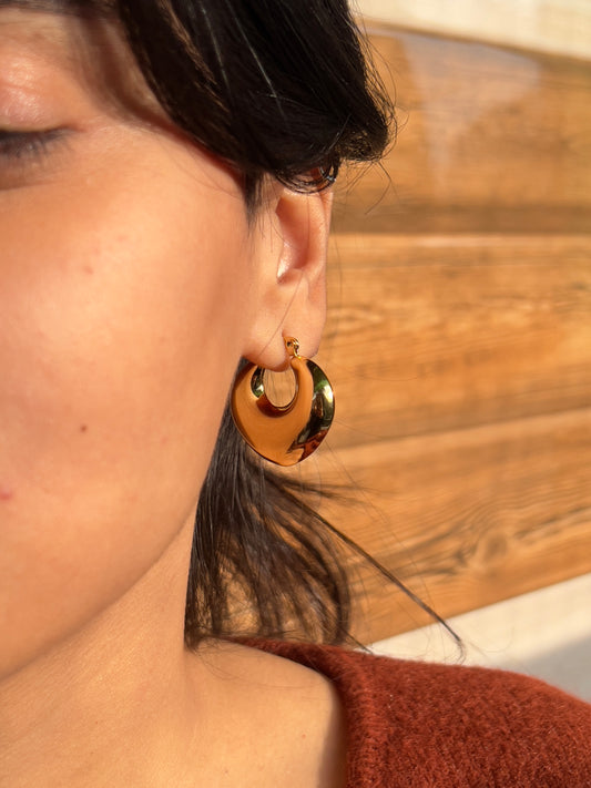 Gold Statement Hoops