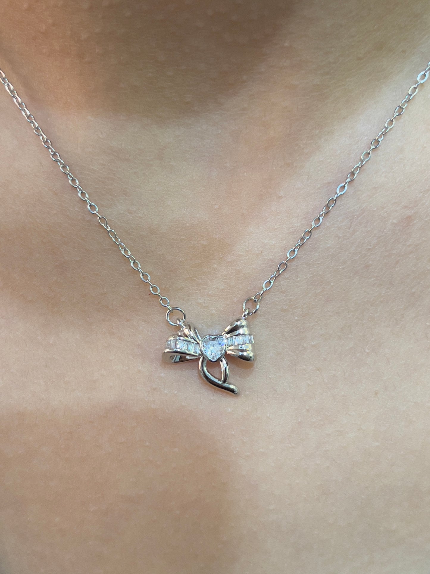 Heart Bow Necklace