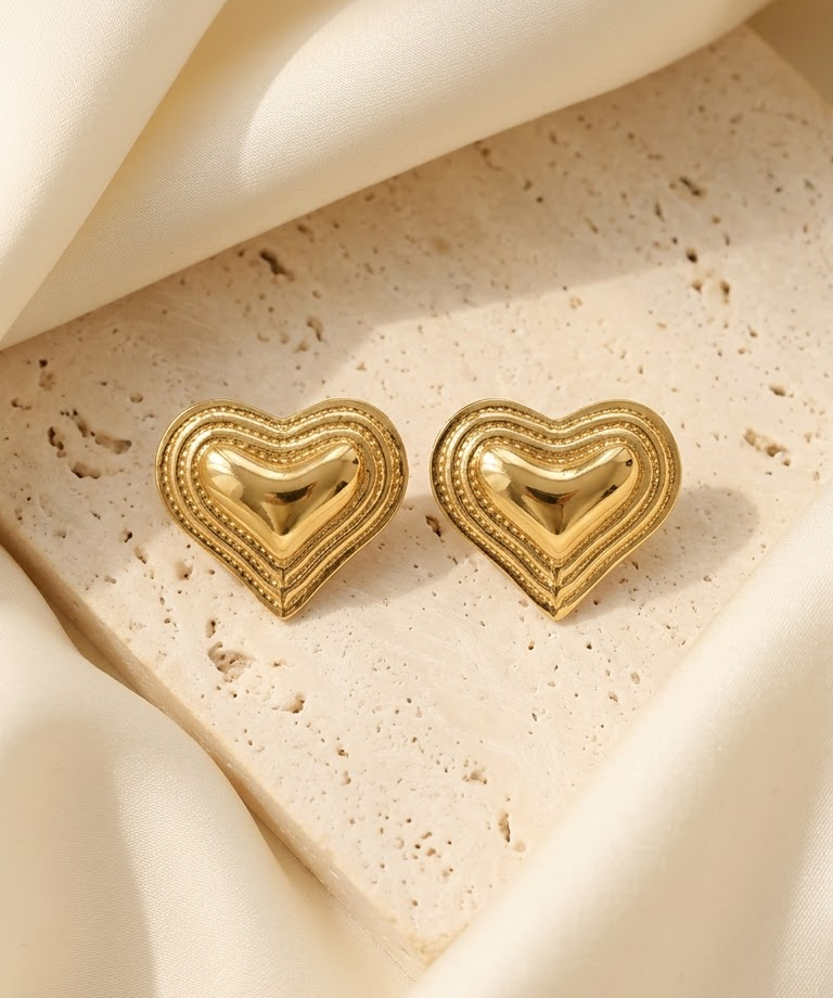Love stud earrings