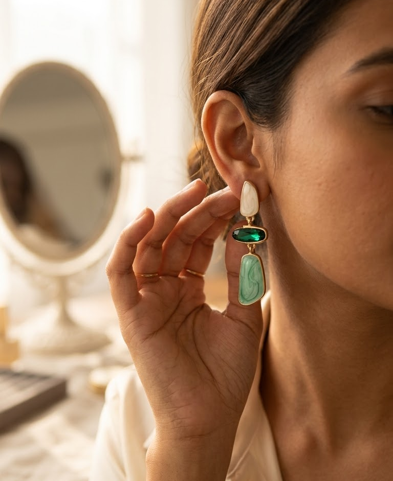 Marble muse earrings