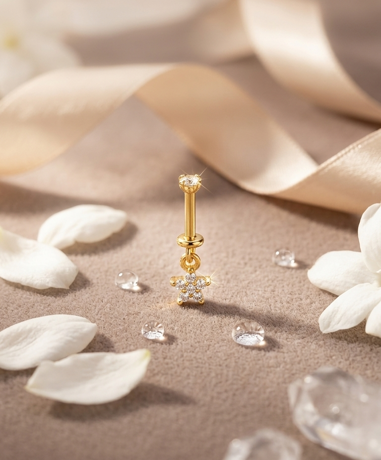 Gold bloom piercing