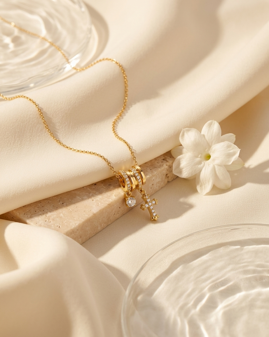 Angle aura necklace