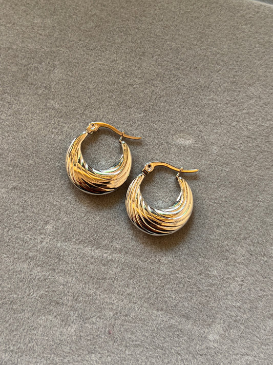 Silver Elle Hoops