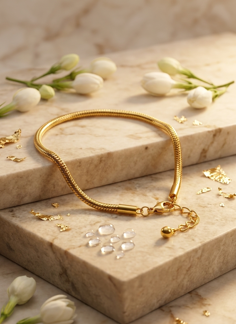Gold coil bracelet
