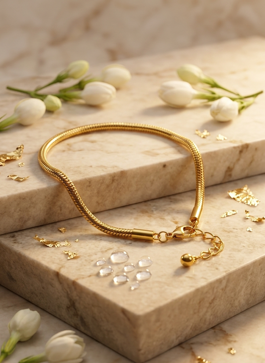 Gold coil bracelet