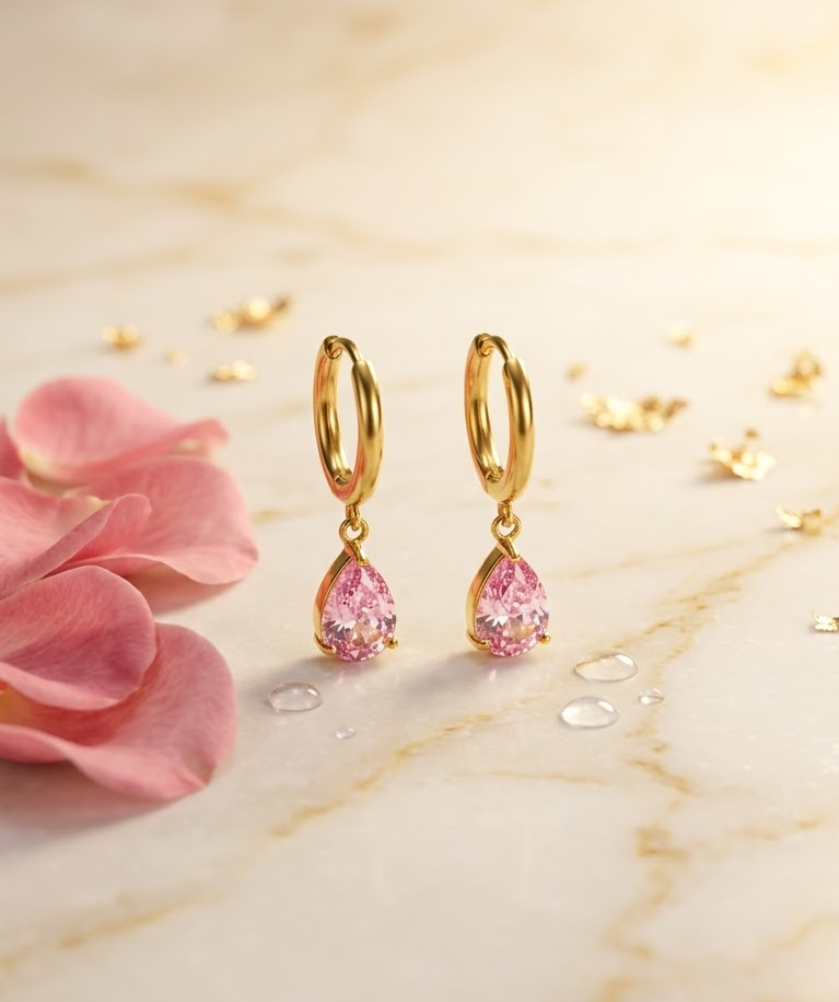 Pink champagne drops