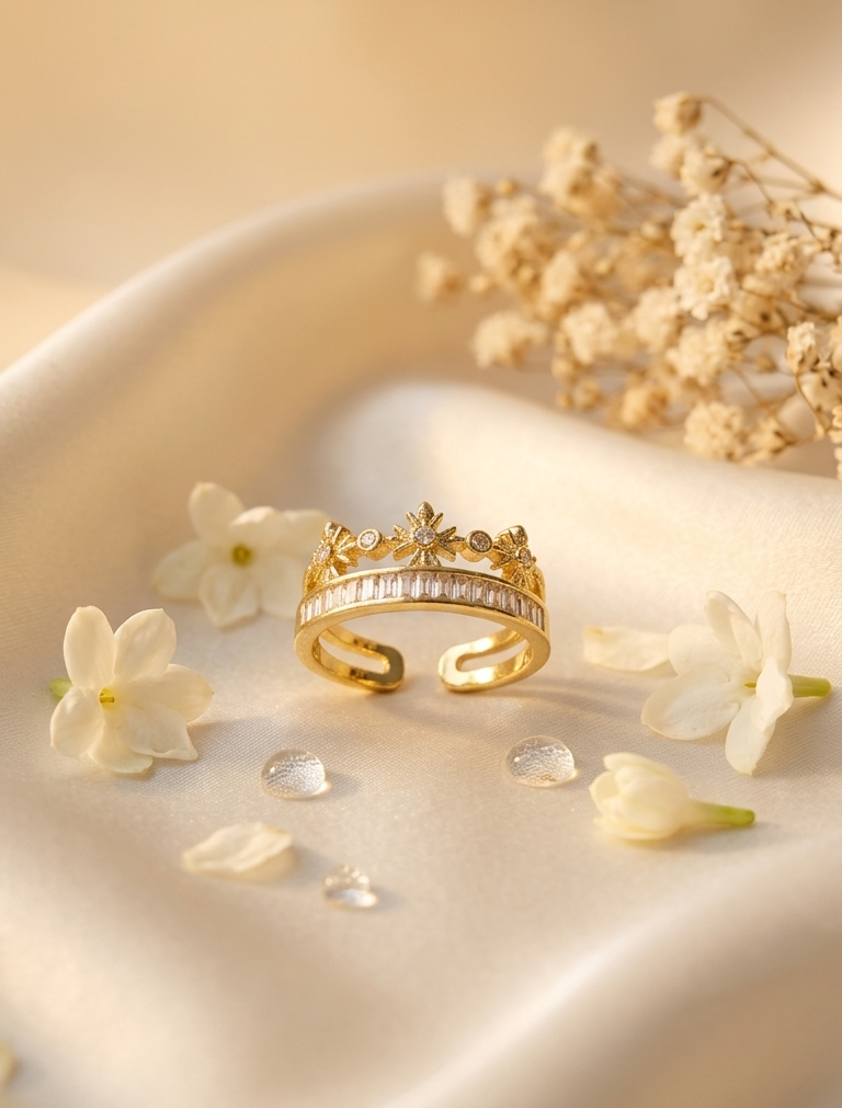 Flora crown ring