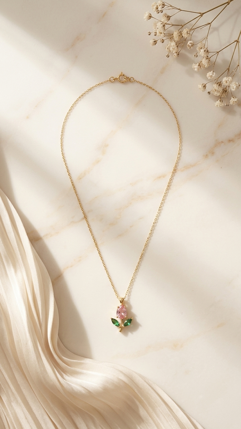 Tulip glow necklace
