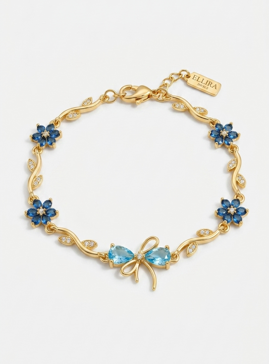 Floral bow bracelet