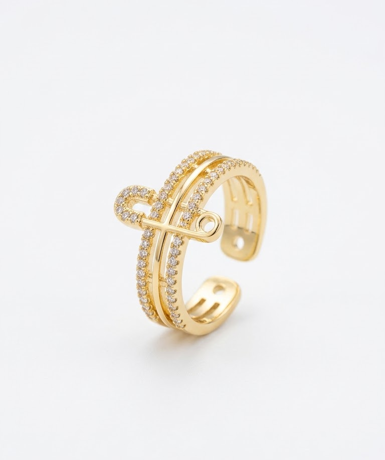 Gilded pin ring