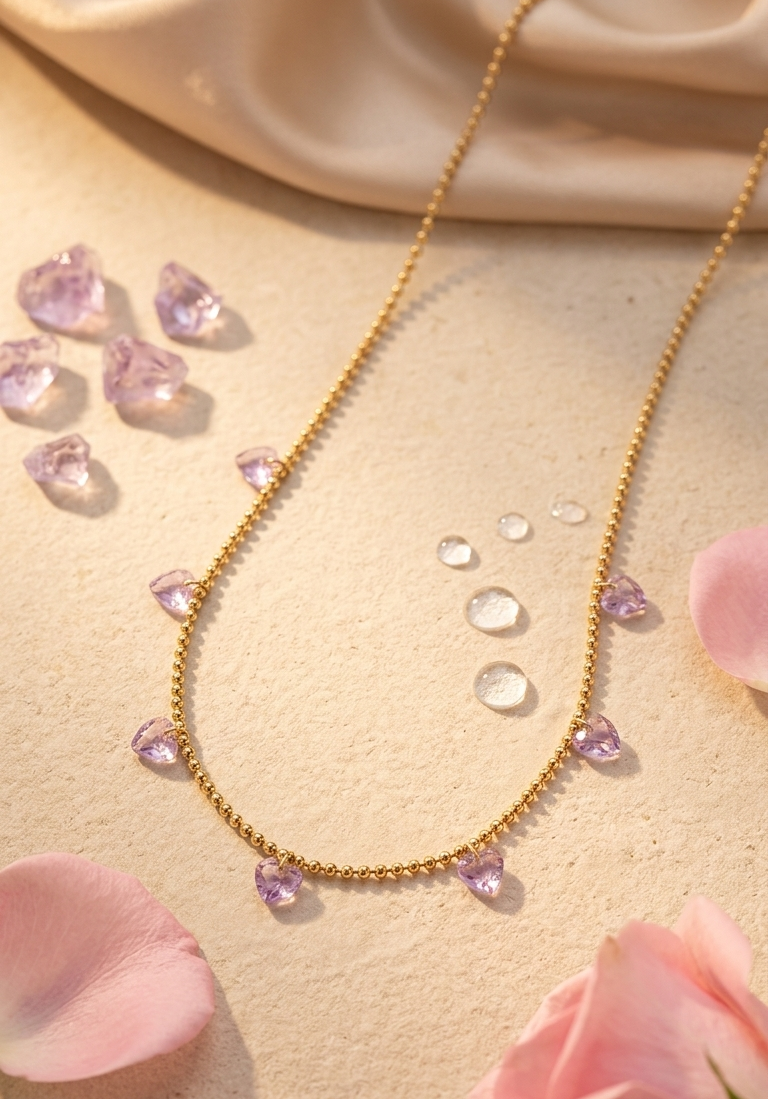 Petal drop necklace
