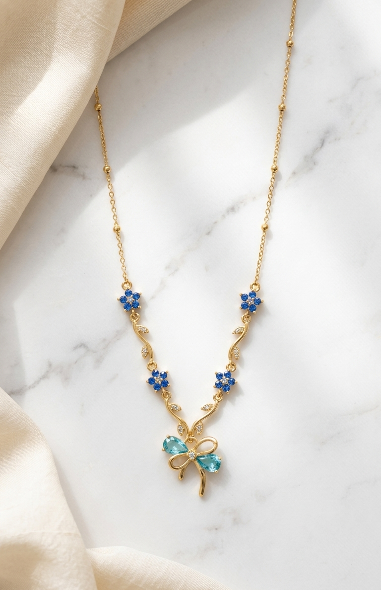 Ribbon garden necklace