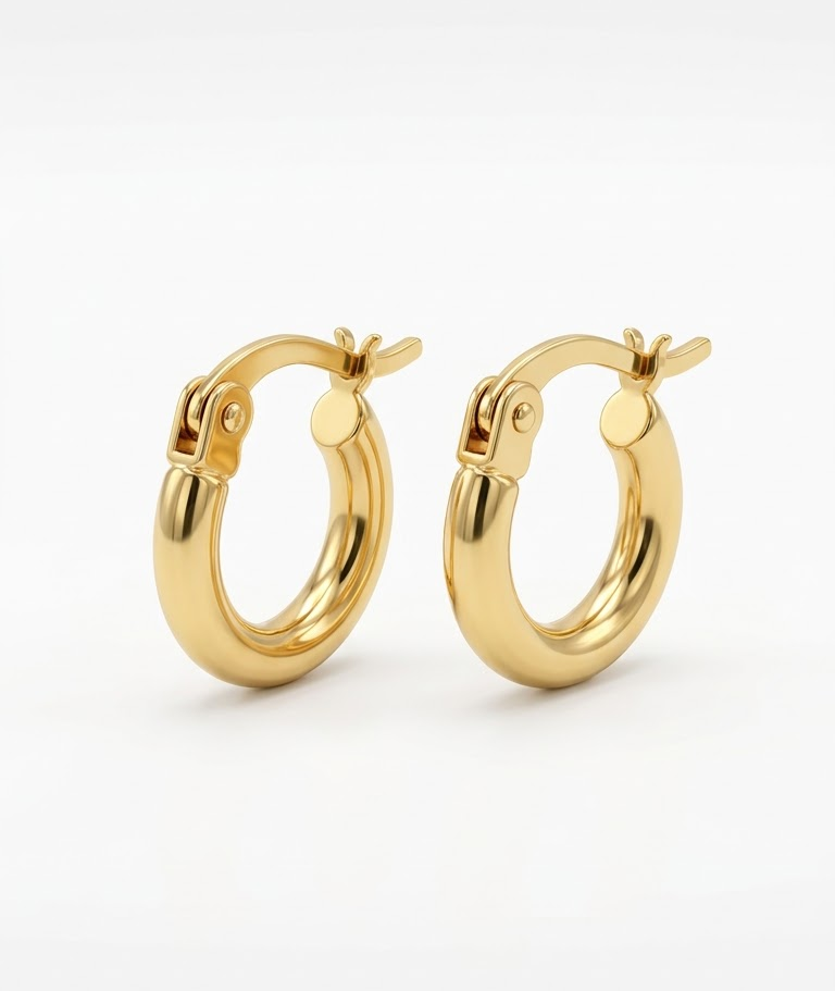 Dainty gold hoops