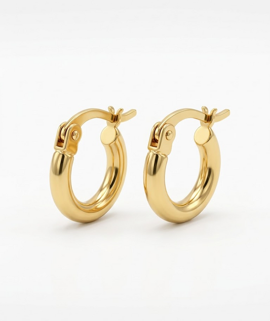 Dainty gold hoops